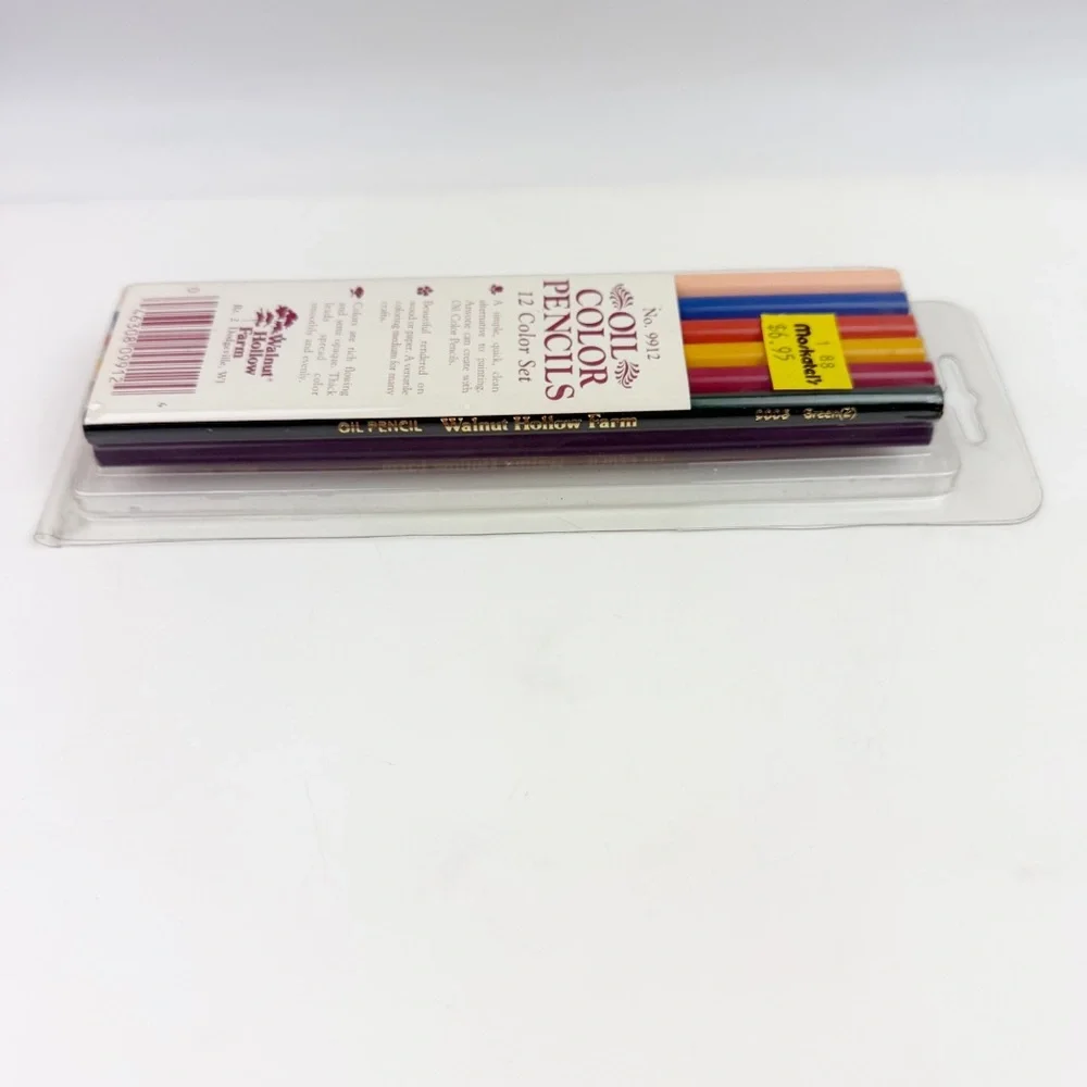Walnut Hollow Oil Color Pencils 12 ct Color Set No. 9912  USA New Discontinued